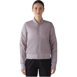 Lululemon Nonstop Reversible Pink/Brown Bomber Minimalist Jacket 📐4 Retail $118